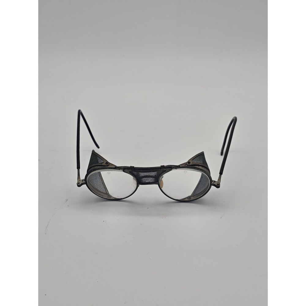 Antique American Optical Square Mesh Goggles Sunglasses Vtg AO Safety Glasses